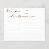 Stock die Brautparty-Rezept-Karte (Vorderseite)