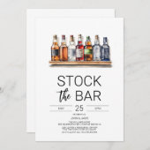 Stock die Dusche Bar Paare Einladung (Vorne/Hinten)