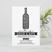 Stock die Duscheinladung für Bar Paare Einladung (Stehend Vorderseite)