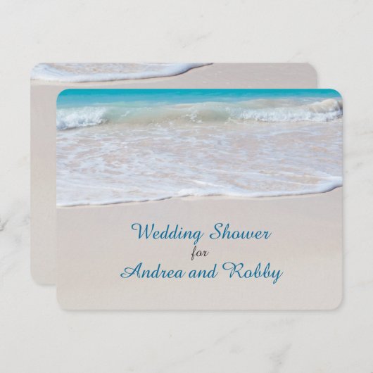 Stock die Hochzeitsdusche am Bar Beach Einladung (Vorne/Hinten)