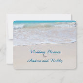 Stock die Hochzeitsdusche am Bar Beach Einladung (Vorderseite)