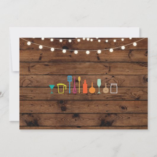 Stock Die Küche Engagement Party Paare Dusche Einladung (Rückseite)