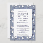 Stock die Küche Modernes Blue Brautparty Einladung (Vorderseite)