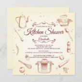 Stock die Küchen Bridal Dusche Einladung (Vorne/Hinten)