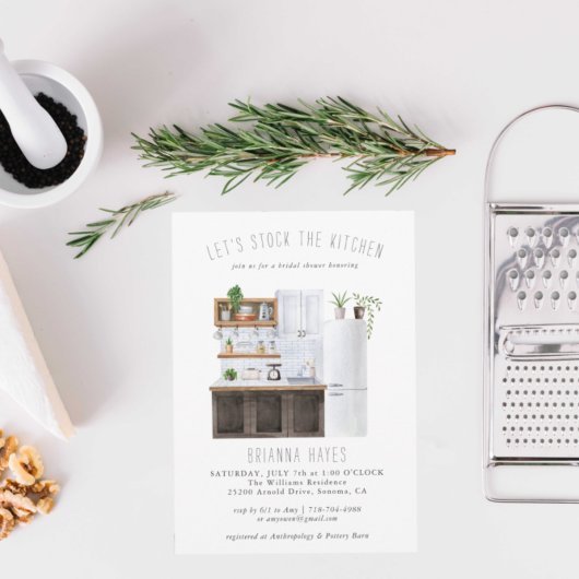 Stock die Küchen Bridal Dusche Einladung