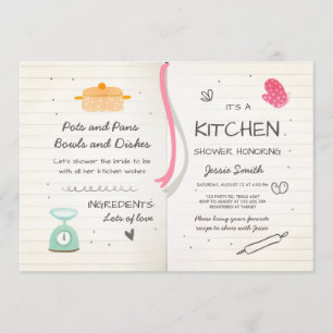 Stock die Küchenbridal Dusche Einladung Kochen