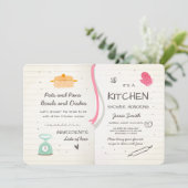 Stock die Küchenbridal Dusche Einladung Kochen (Stehend Vorderseite)