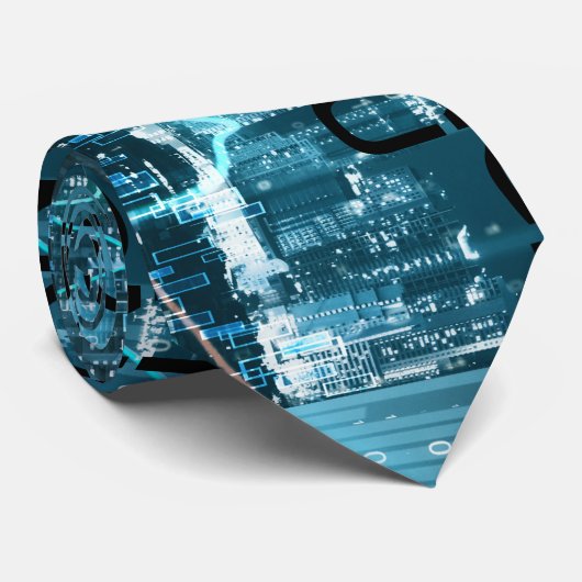 STOCK EXCHANGE GURU by PEAF DOVE© Billionaire Neck Krawatte (Gerollt)