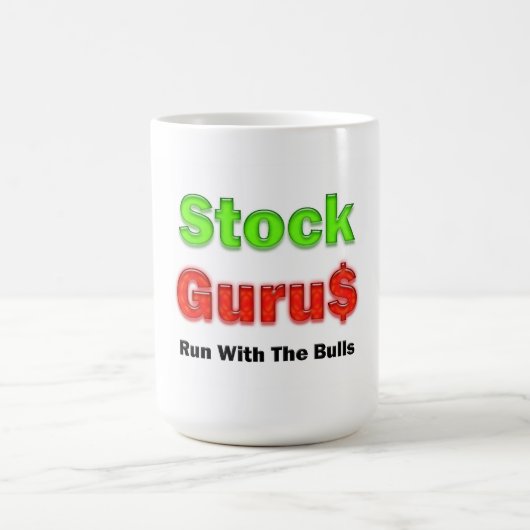 Stock Guru Red Customizable Kaffeetasse (Mittel)