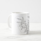 Stock-Hügel-Tasse Kaffeetasse (Vorderseite Links)