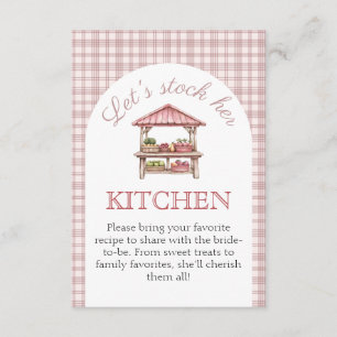 Stock ihre Kochkunstkarte Brautparty Begleitkarte