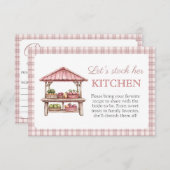 Stock ihre Kochkunstkarte Brautparty Begleitkarte (Vorne/Hinten)