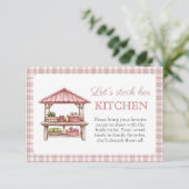 Stock ihre Kochkunstkarte Brautparty Begleitkarte (Stehend Vorderseite)