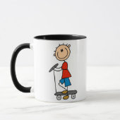 Stock-Junge auf Roller Tasse (Links)