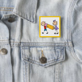 Stock-Kinder mit Bleistift Button (Beispiel)