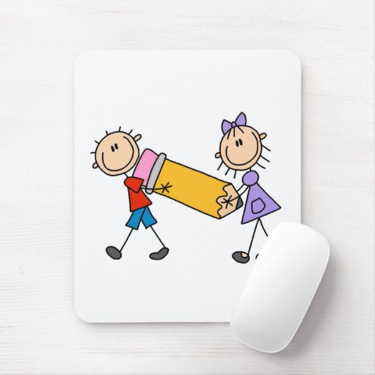 Stock-Kinder mit Bleistift Mousepad (Mit Mouse)