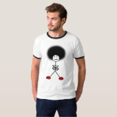 Stock-Mann mit einem Afro T-Shirt (Vorne ganz)