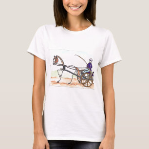 STOCK-PFERDwagen-Fahren T-Shirt