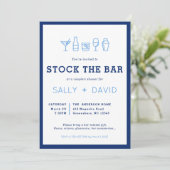 Stock The Bar Couple's Shower Invitation (Stehend Vorderseite)
