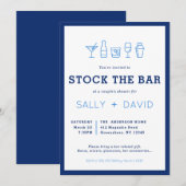 Stock The Bar Couple's Shower Invitation (Vorne/Hinten)