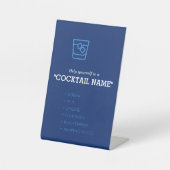 Stock The Bar Signature Cocktail Tischschild Sockelschild (Vorderseite)