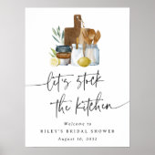 Stock the Kitchen Brautparty Welcome Sign Poster (Vorne)