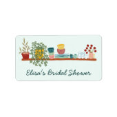 STOCK THE KITCHEN Bridal Shower CUSTOM Cute Adressaufkleber (Vorne)