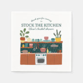 STOCK THE KITCHEN Bridal Shower Cute CUSTOM Serviette (Vorderseite)