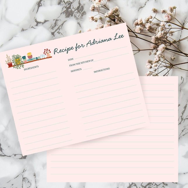 STOCK THE KITCHEN CUSTOM Bridal Shower Recipe Card (STOCK THE KITCHEN CUSTOM Bridal Shower Recipe Card
)