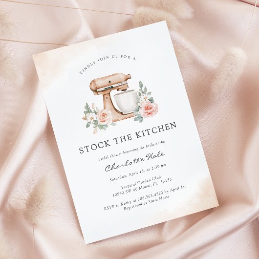 Stock the Kitchen Elegante Brautparty Einladung