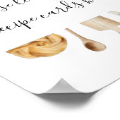 Stock the Kitchen Leave Your Recipe Cards Here Poster (Ecke)