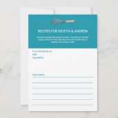 Stock the Kitchen Modern Couples Wedding Shower Einladung (Rückseite)