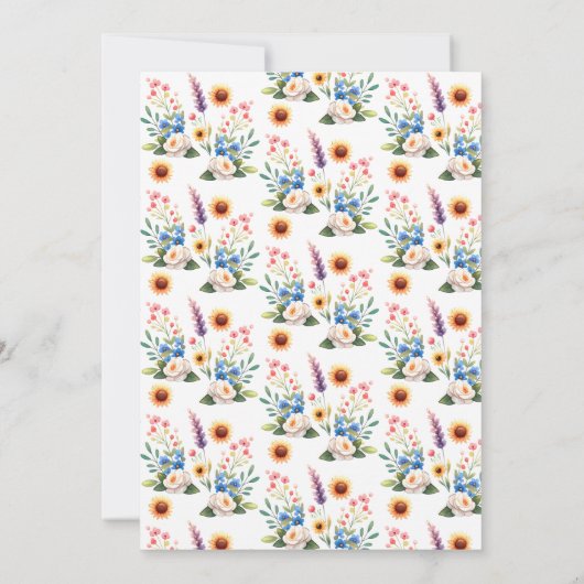 Stock the Library Baby Shooting Wise Owl Blumenbuc Einladung (Rückseite)