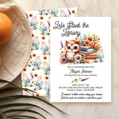 Stock the Library Baby Shooting Wise Owl Blumenbuc Einladung