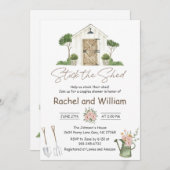 Stock the Shed Couples Polterabend Einladung (Vorne/Hinten)