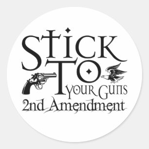 Stock zu Ihren Gewehren Runder Aufkleber