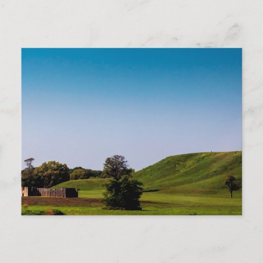 Stockade and Monks Mound, Ilinois Postkarte (Vorderseite)