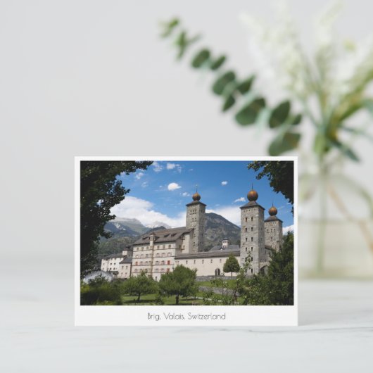 Stockalper Palace, Brig-Glis, Schweiz Postkarte (Stehend Vorderseite)