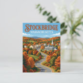 Stockbridge USA Postkarte (Stehend Vorderseite)