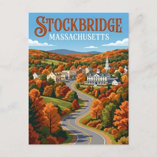 Stockbridge USA Postkarte (Vorderseite)