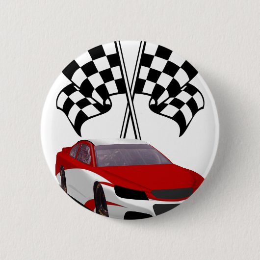 Stockcar Laufen u. Flaggen Button (Vorderseite)