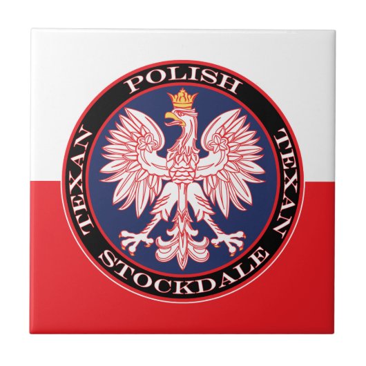 Stockdale Round Polish Texan Fliese (Vorderseite)
