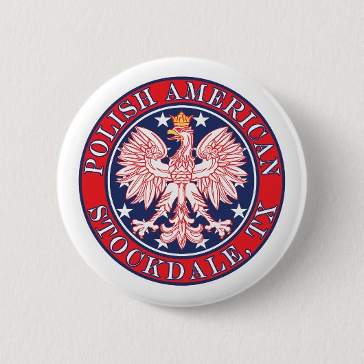 Stockdale Texas Polnischer Adler Button (Vorderseite)