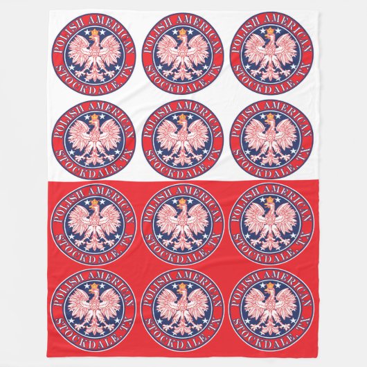Stockdale Texas Polnischer Adler Fleecedecke (Vorderseite)