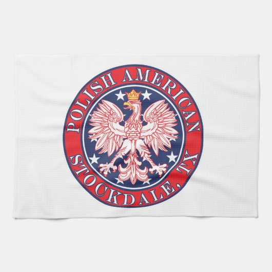 Stockdale Texas Polnischer Adler Geschirrtuch (Horizontal)