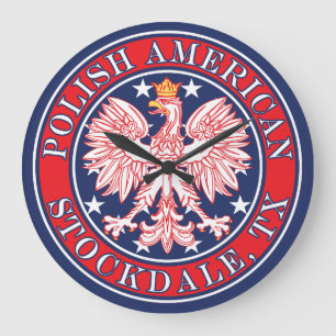 Stockdale Texas Polnischer Adler Große Wanduhr