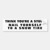 Stöcke sind für Schneereifen Autoaufkleber (Vorne)