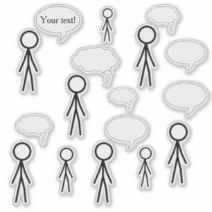 Stöcke und Blasen-Aufkleber Aufkleber