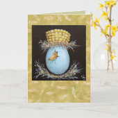 Stockei mit Maiskolben-Hutkarte Karte (Gelbe Blume)