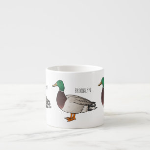Stockente Cartoon-Illustration Espressotasse